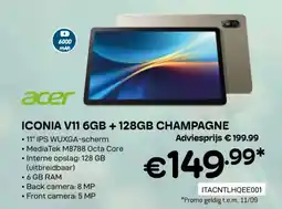 CompuDeals Acer iconia V11 6GB + 128GB champagne aanbieding