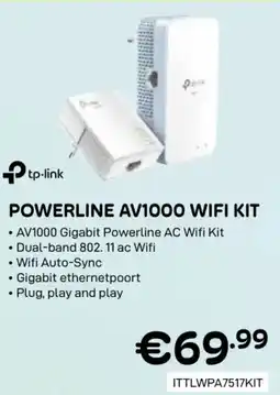 CompuDeals TP-link powerline AV1000 wifi kit aanbieding