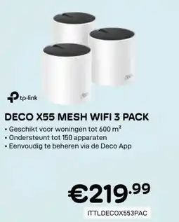 CompuDeals TP-link deco X55 mesh wifi 3 pack aanbieding
