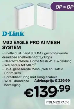 CompuDeals D-link M32 eagle pro ai mesh system aanbieding