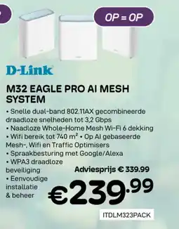CompuDeals D-link M32 eagle pro ai mesh system aanbieding