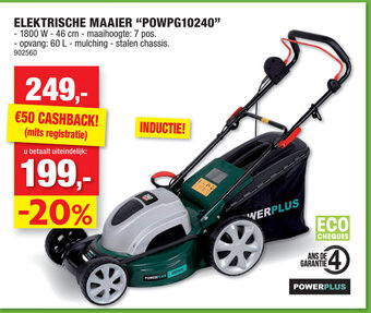 Hubo Elektrische Maaier POWPG10240 aanbieding