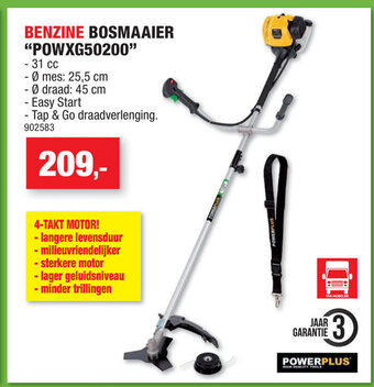 Hubo Benzine Bosmaaier POWXG50200 aanbieding