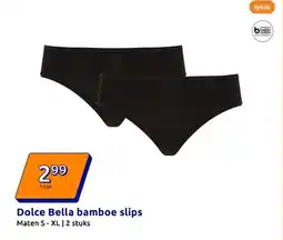 Action Dolce Bella bamboe slips aanbieding