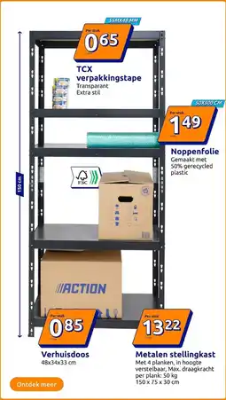Action Metalen stellingkast Met 4 aanbieding