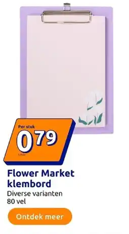 Action Flower Market klembord aanbieding