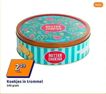 Action Koekjes in trommel aanbieding