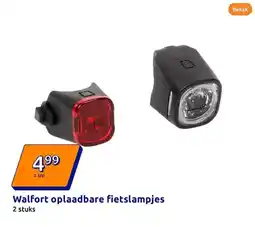 Action Walfort oplaadbare fietslampjes aanbieding