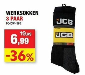 Hubo Werksokken 3 paar aanbieding