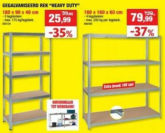 Hubo Gegalvaniseerd rek heavy duty aanbieding