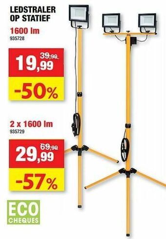 Hubo Ledstraler op statief aanbieding