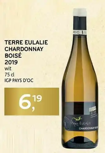 Alvo Terre eulalie chardonnay boisé 2019 wit aanbieding