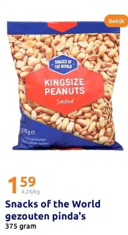 Action Snacks of the World gezouten pinda's aanbieding