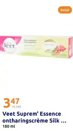 Action Veet Suprem' Essence ontharingscrème Silk ... aanbieding
