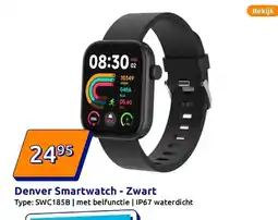 Action Denver Smartwatch - Zwart aanbieding