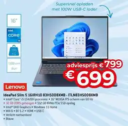 AUVA Lenovo IdeaPad Slim 5 16IRH10 83HS008XMB - ITLN83HS008XMB aanbieding
