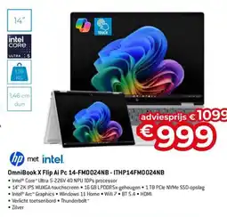 AUVA Hp OmniBook X Flip Ai Pc 14-FM0024NB - ITHP14FM0024NB aanbieding