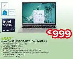 AUVA Acer Aspire Vero 16 (AV16-71P-53DY) - ITAC16AV1671P5 aanbieding