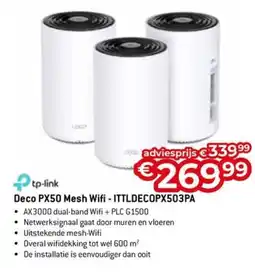 AUVA tp-link Deco PX50 Mesh Wifi-ITTLDECOPX503PA aanbieding