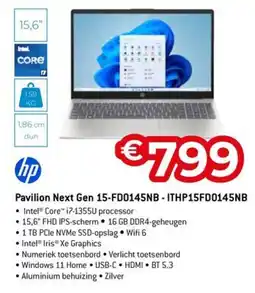 AUVA Hp Pavilion Next Gen 15-FD0145NB - ITHP15FD0145NB aanbieding