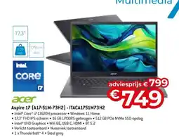 AUVA Acer Aspire 17 [A17-51M-73H2) - ITACA1751M73H2 aanbieding