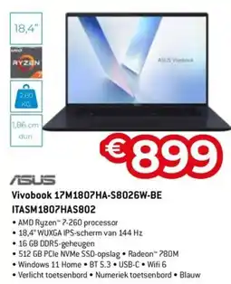 AUVA Asus Vivobook 17M1807HA-S8026W-BE aanbieding