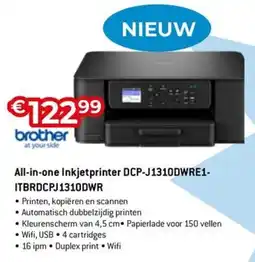 AUVA brother All-in-one Inkjetprinter DCP-J1310DWRE1- ITBRDCPJ1310DWR aanbieding