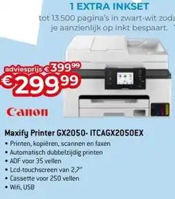 AUVA Canon Maxify Printer GX2050-ITCAGX2050EX aanbieding
