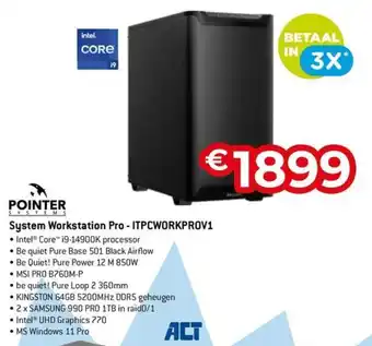 AUVA Pointer System Workstation Pro - ITPCWORKPROVYSTEM aanbieding