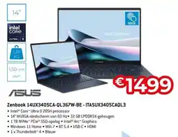 AUVA Asus Zenbook 14UX3405CA-QL367W-BE - ITASUX3405CAQL3 aanbieding