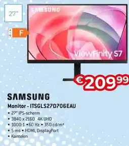 AUVA Samsung Monitor - ITSGLS27D706EAU aanbieding