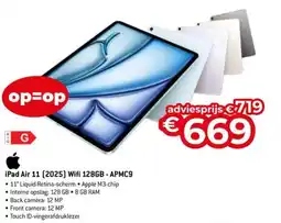 AUVA iPad Air 11 (2025) Wifi 128GB - APMC9 aanbieding