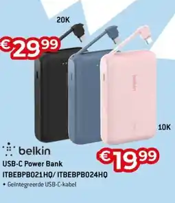 AUVA Belkin USB-C Power Bank ITBEBPB021HQ/ITBEBPB024HQ aanbieding