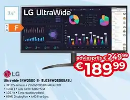 AUVA LG Ultrawide 34WQ500-B-ITLG34WQ500BAEU aanbieding