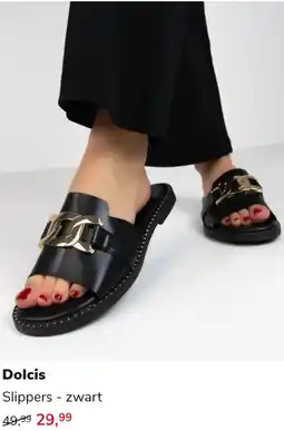 Nelson Dolcis Slippers - zwart aanbieding