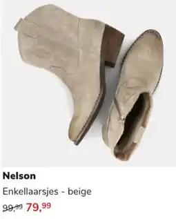 Nelson Nelson Enkellaarsjes - beige aanbieding