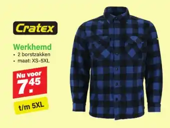 Van Cranenbroek Cratex Werkhemd aanbieding