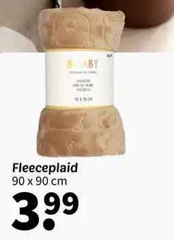 Wibra Fleeceplaid aanbieding