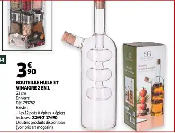 Auchan Bouteille Huile et Vinaigre 2 en 1 aanbieding
