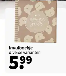 Wibra Invulboekje diverse varianten aanbieding