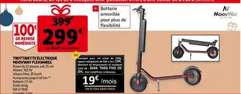 Auchan Trottinette Electrique Moovway Flexwheel aanbieding