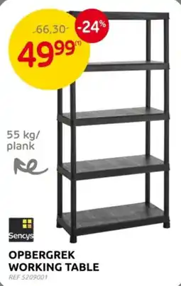 Brico Sencys opbergrek working table aanbieding