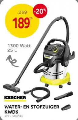 Brico Karcher water- en stofzuiger KWD6 aanbieding