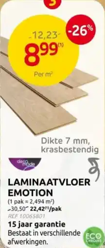 Brico Laminaatvloer Emotion aanbieding