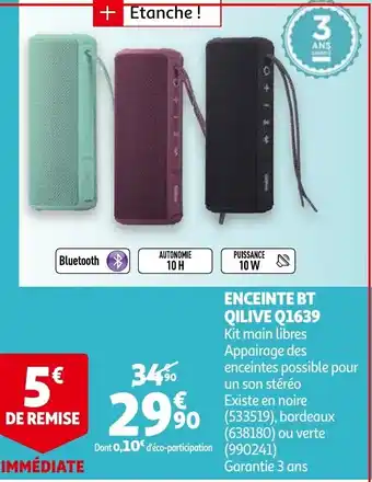 Auchan Enciente BT Qilive Q1639 aanbieding