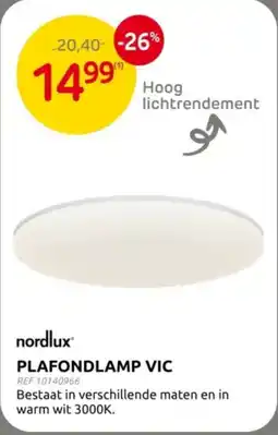 Brico Nordlux Plafondlamp Vic aanbieding