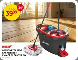 Brico Vileda Microvezel Mop Easywring + Emmer Cleanturbo aanbieding