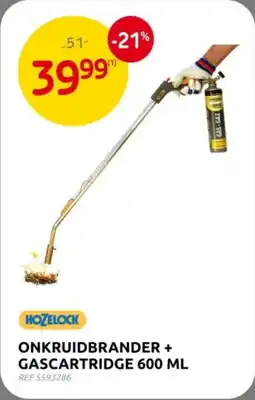 Brico Hozelock Onkruidbrander + Gascartridge aanbieding