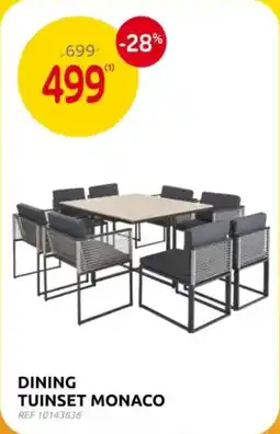 Brico Dining Tuinset Monaco aanbieding
