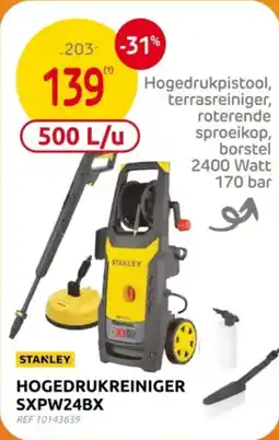 Brico Stanley Hogedrukreiniger SXPW24BX aanbieding